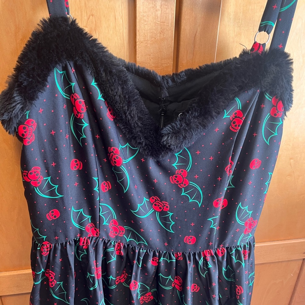 Sourpuss Christmas skulls dress